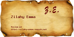 Zilahy Emma névjegykártya