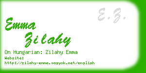 emma zilahy business card